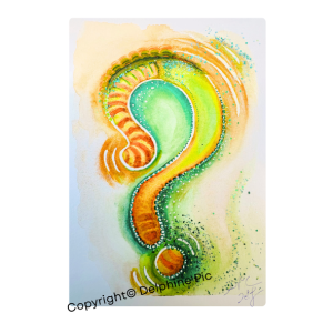 Lithographie - Carte point d'interrogation