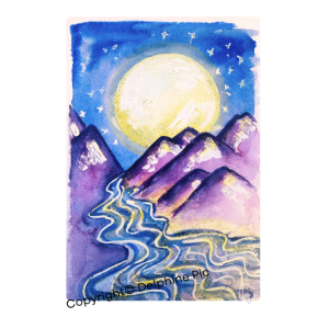 Lithographie - Montagne Sacrée