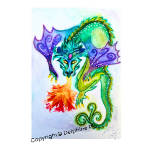 Lithographie - Carte Dragon