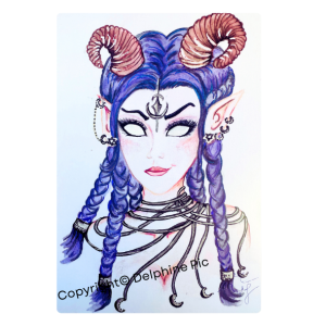 Lithographie - Carte Démon