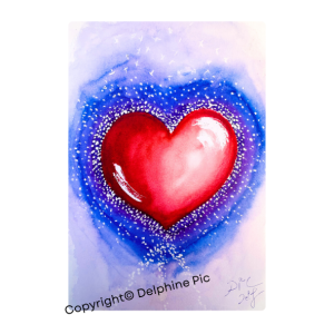 Lithographie – Carte Cœur - Amour