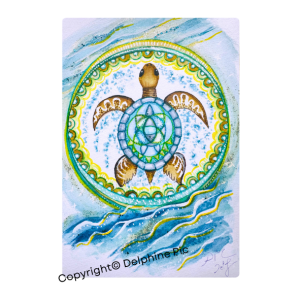 Lithographie - Carte Tortue